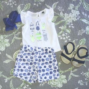Jane & Jack Top and Shorts Set, like new!